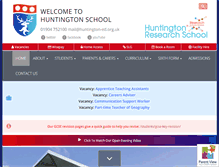 Tablet Screenshot of huntingtonschool.co.uk
